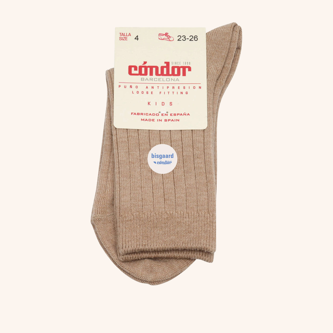 bisgaard x Cóndor cotton rib short socks nougat