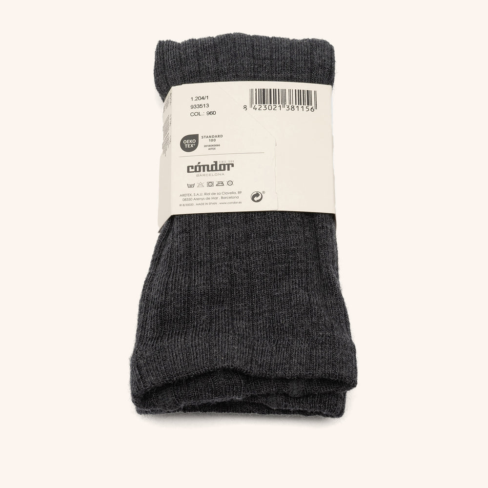 bisgaard x Cóndor merino wool rib tights marengo