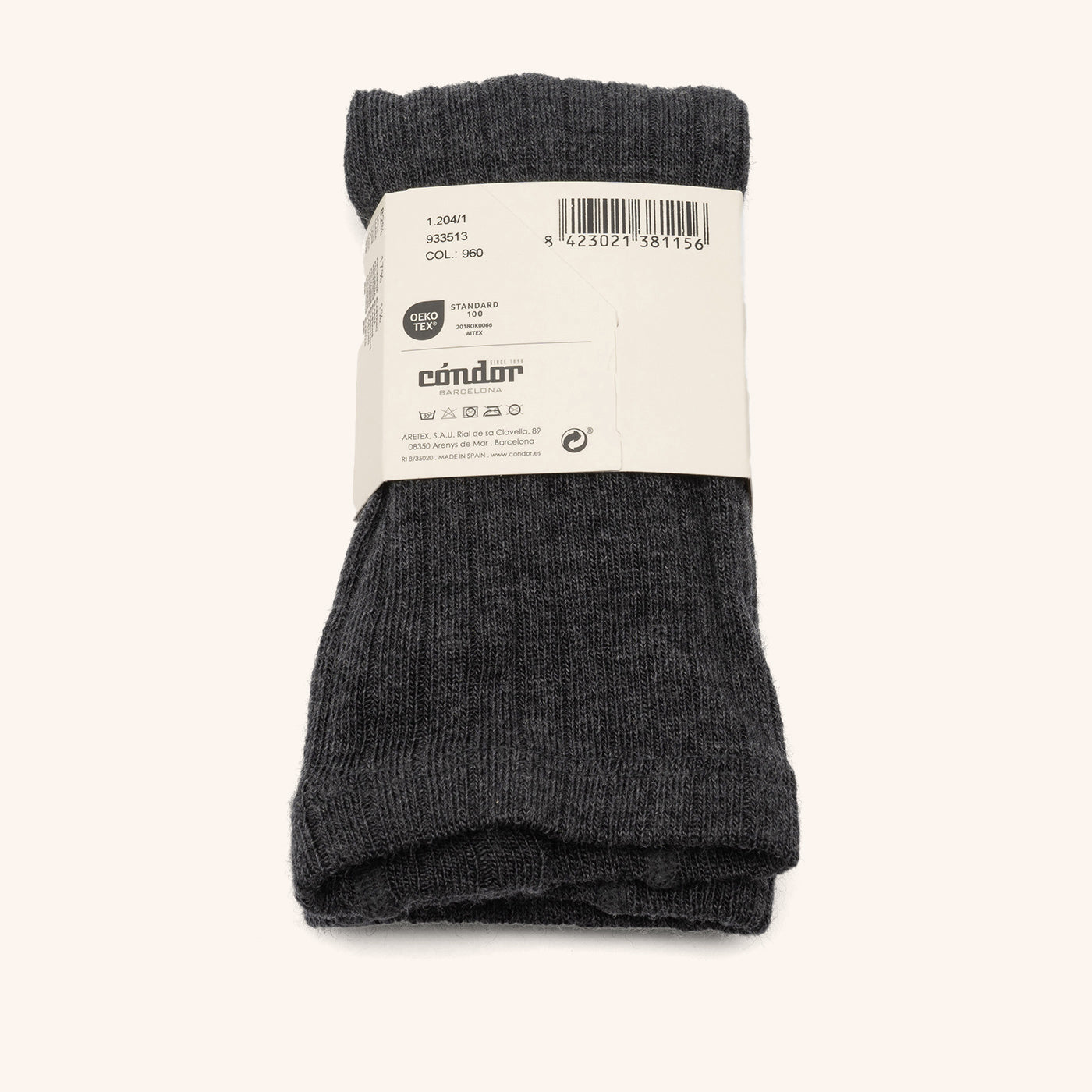 bisgaard x Cóndor merino wool rib tights marengo