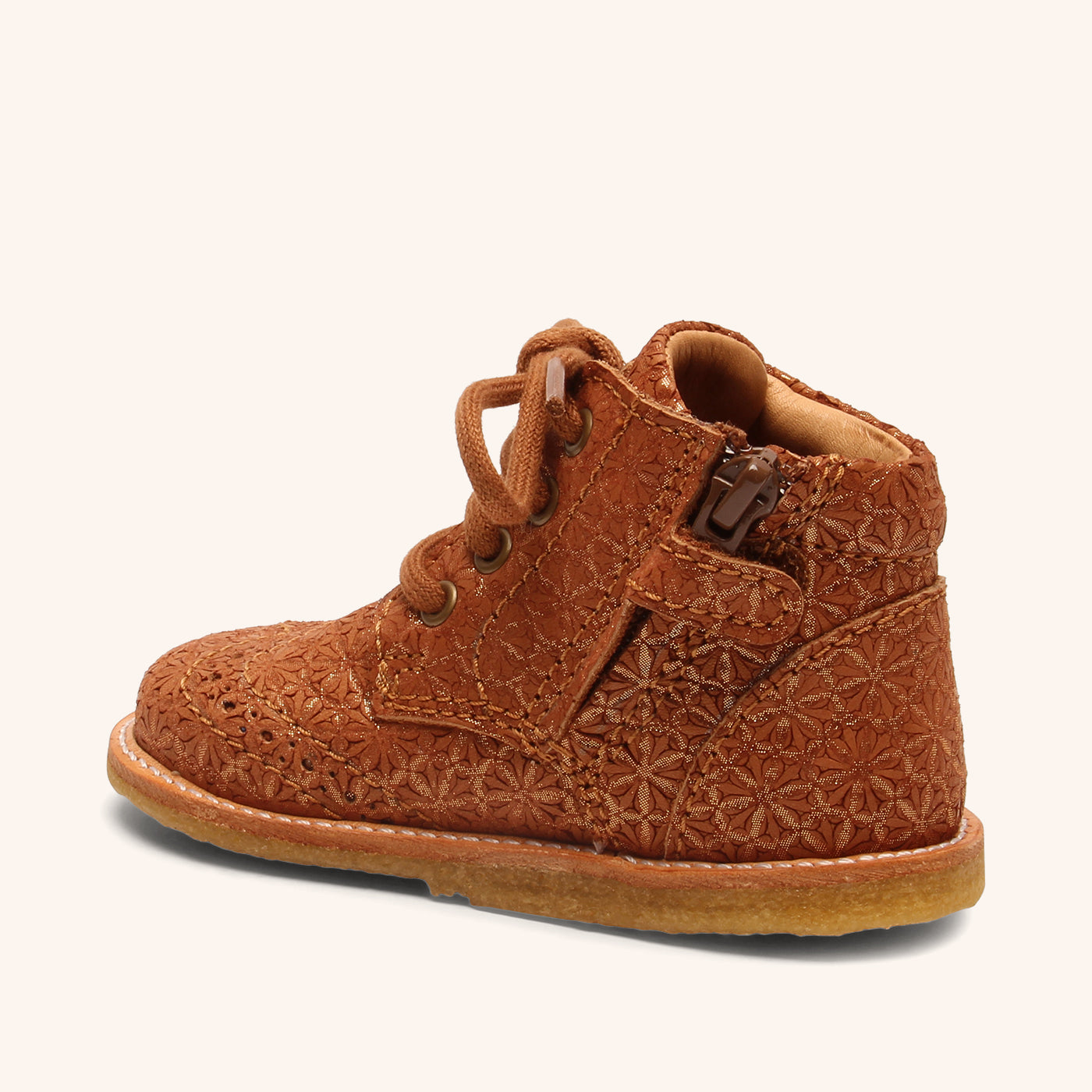 Chaussures Premier Pas Bisgaard Villum - Cuir Naturel Souple Pour Bébé - Talon Fixe Et Laçage Réglable - Fabriqué à La Main Au Portugal - 10